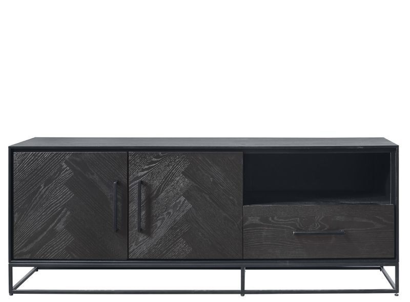 VINITO-BLACK-C 15632 TV-meubel 2D+1L+1OV eik.f.zw.